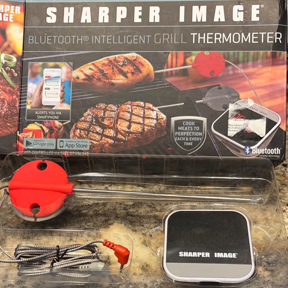 Bluetooth sharper image intelligent grill thermometer